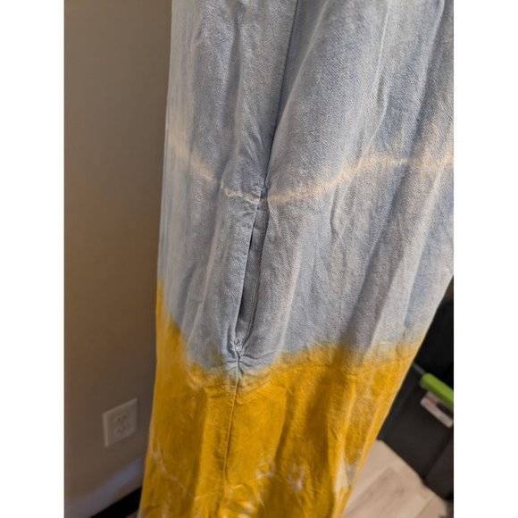 KNOX ROSE Tie Dye Maxi Dress Size Medium Linen Blend Beach Boho - Picture 3 of 6